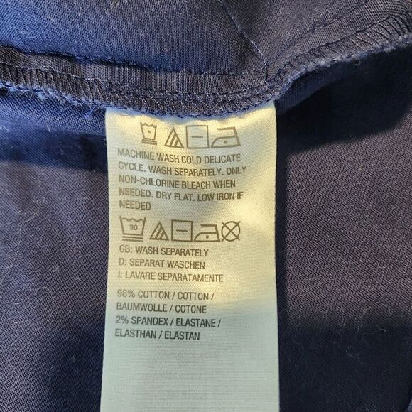 Candace Cameron Bure Cropped Stretch Twill Utility Jacket Navy Blue size M - Picture 7 of 7